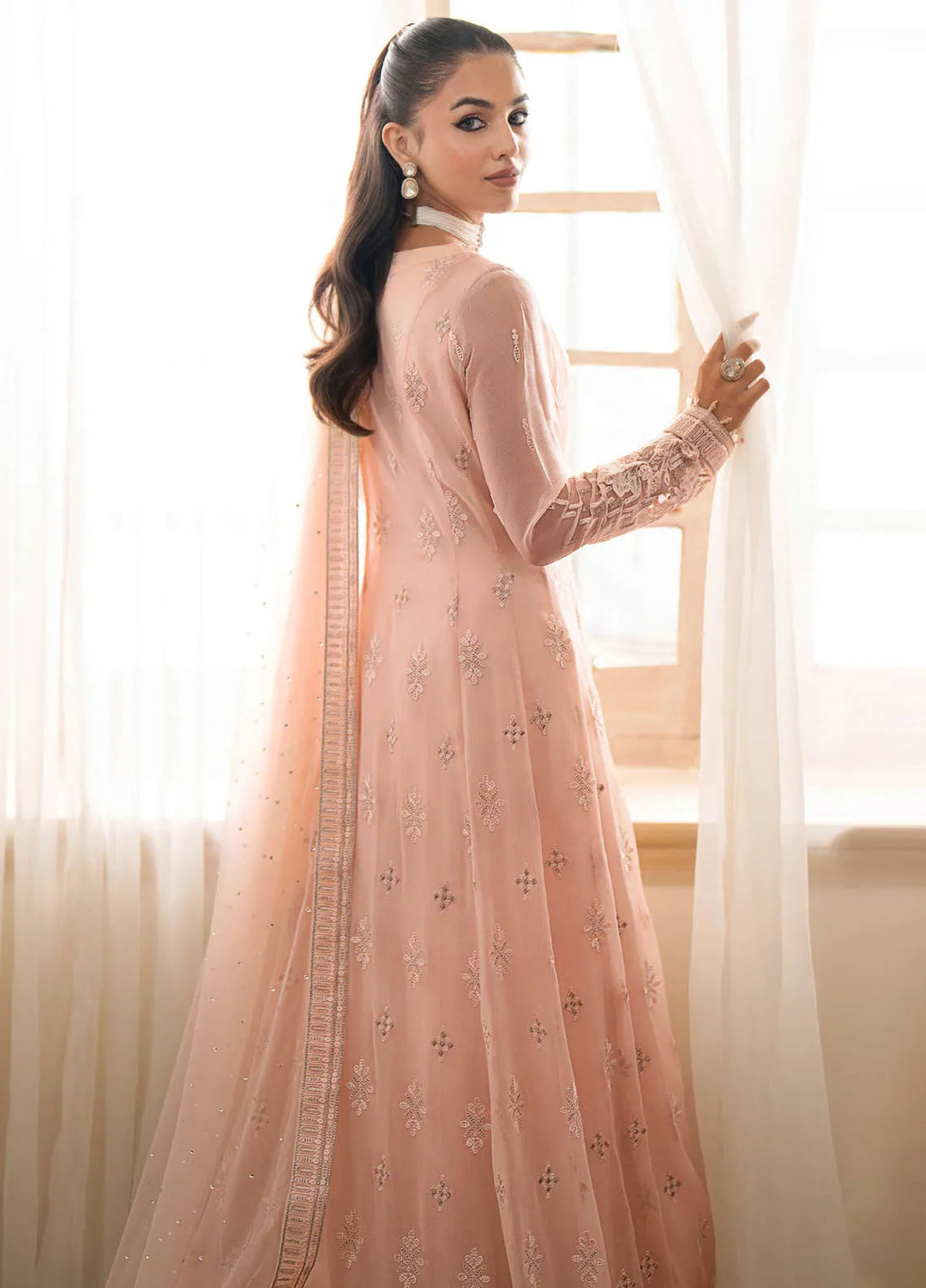 Meharbano By Kuch Khas Embroidered Chiffon Suit Unstitched 3 Piece FL24M K-1602 Siara - Formal Collection