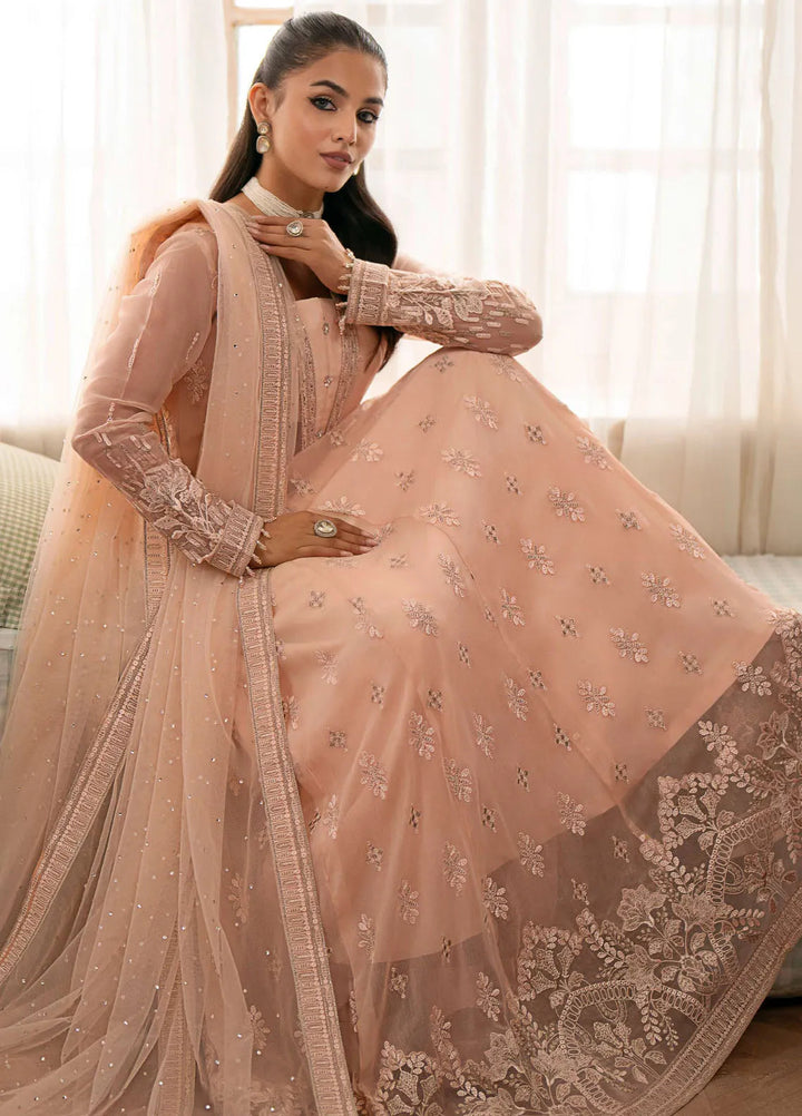 Meharbano By Kuch Khas Embroidered Chiffon Suit Unstitched 3 Piece FL24M K-1602 Siara - Formal Collection