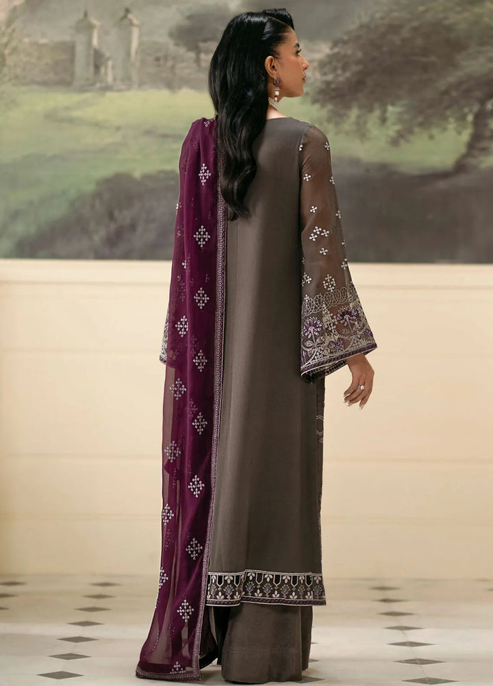 Meharbano By Kuch Khas Embroidered Chiffon Suit Unstitched 3 Piece FL24M K-1605 Flora - Formal Collection