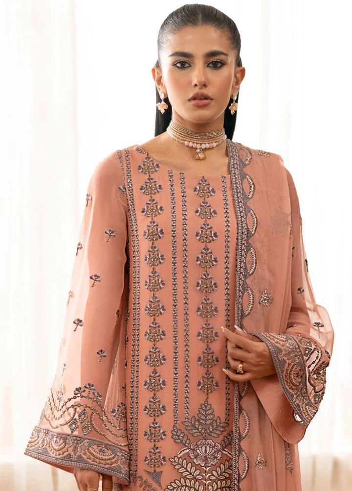 Meharbano By Kuch Khas Embroidered Chiffon Suit Unstitched 3 Piece FL24M K-1610 Alma - Formal Collection