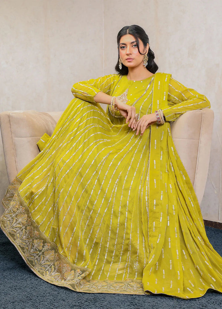 Mehav by Dhara Couture Pret Chiffon 3 Piece Suit Gul e Mohar