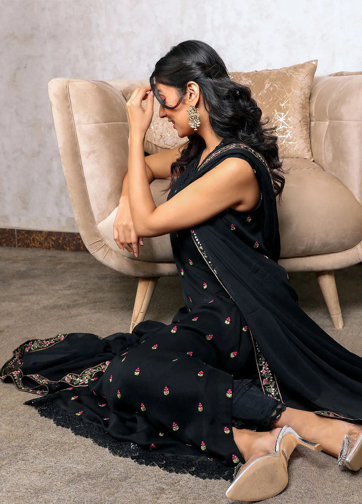 Mehav by Dhara Couture Pret Chiffon 3 Piece Suit Madhubala