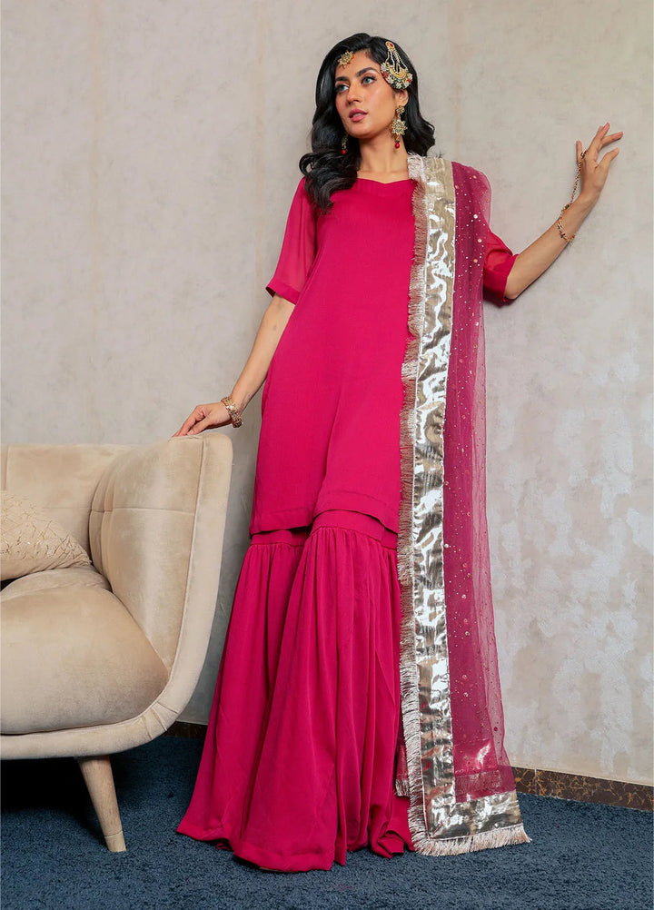 Mehav by Dhara Couture Pret Chiffon 3 Piece Suit Mumtaz