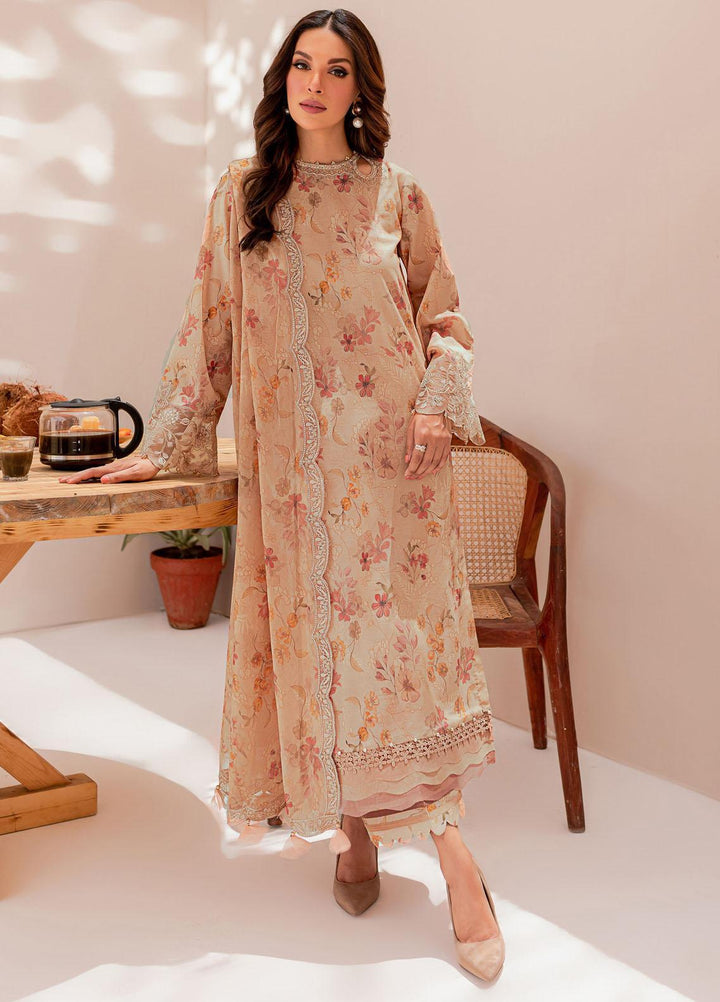 Mehek By Farasha Embroidered Lawn Suits Unstitched 3 Piece FDH23M D-03 Summer Breeze - Festive Collection