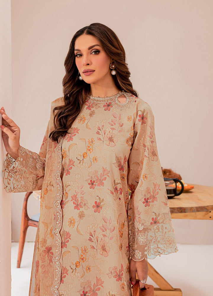 Mehek By Farasha Embroidered Lawn Suits Unstitched 3 Piece FDH23M D-03 Summer Breeze - Festive Collection
