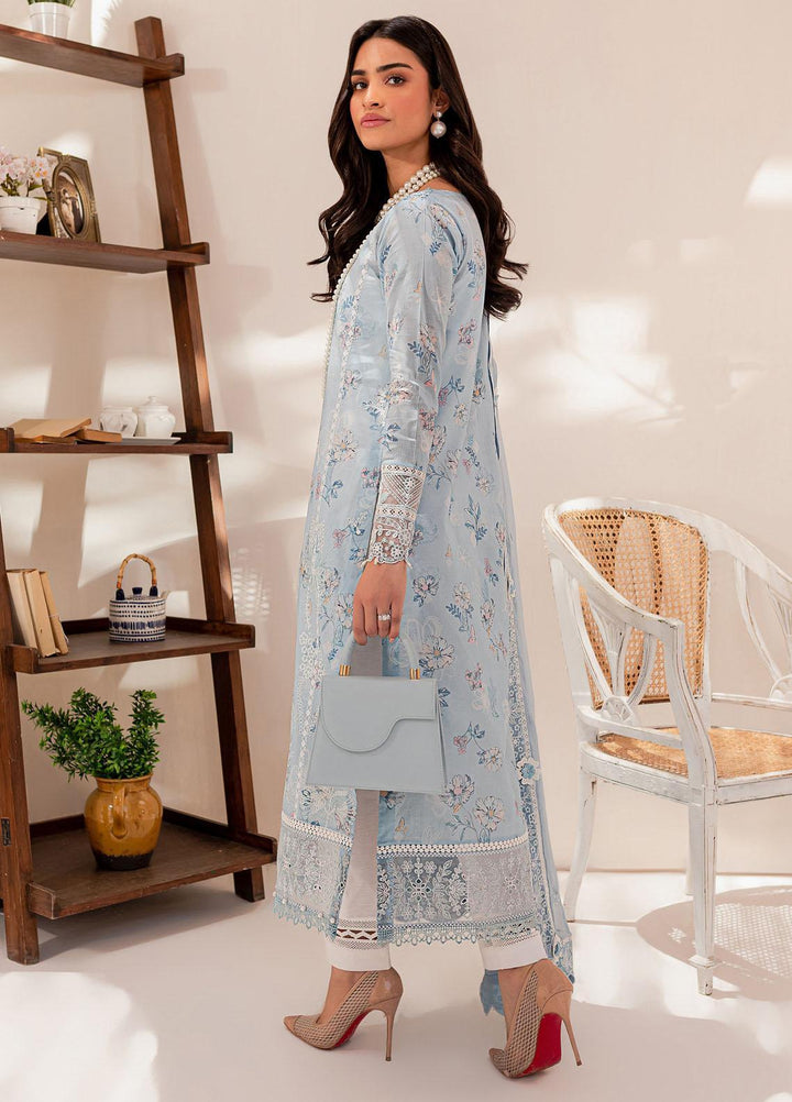 Mehek By Farasha Embroidered Lawn Suits Unstitched 3 Piece FDH23M D-05 Ocean Dust - Festive Collection