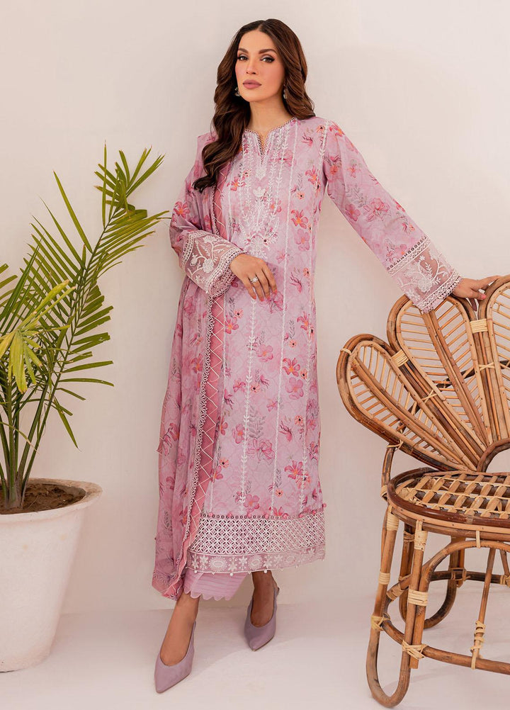 Mehek By Farasha Embroidered Lawn Suits Unstitched 3 Piece FDH23M D-07 Florista - Festive Collection