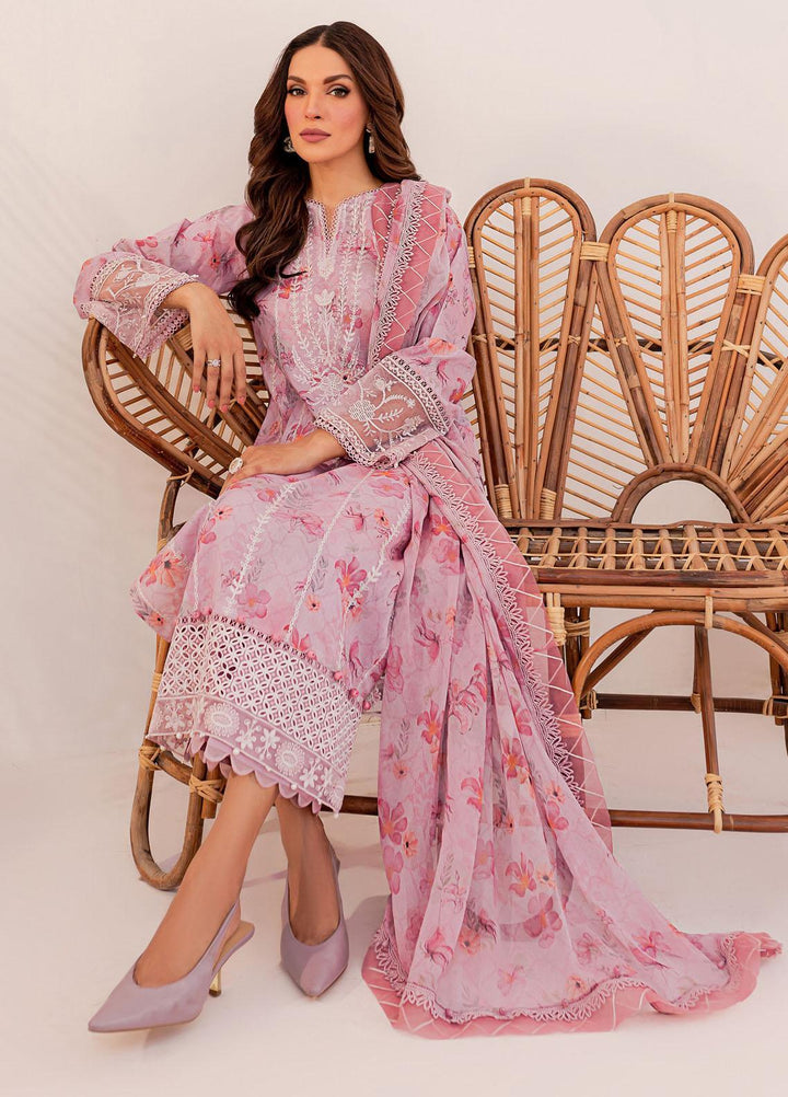 Mehek By Farasha Embroidered Lawn Suits Unstitched 3 Piece FDH23M D-07 Florista - Festive Collection