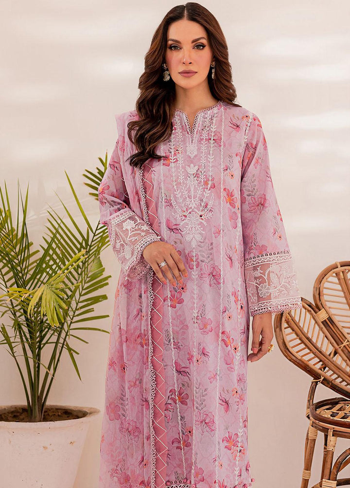 Mehek By Farasha Embroidered Lawn Suits Unstitched 3 Piece FDH23M D-07 Florista - Festive Collection