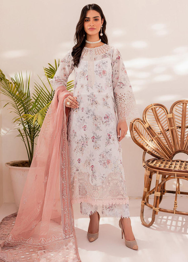 Mehek By Farasha Embroidered Lawn Suits Unstitched 3 Piece FDH23M D-08 Ciya - Festive Collection