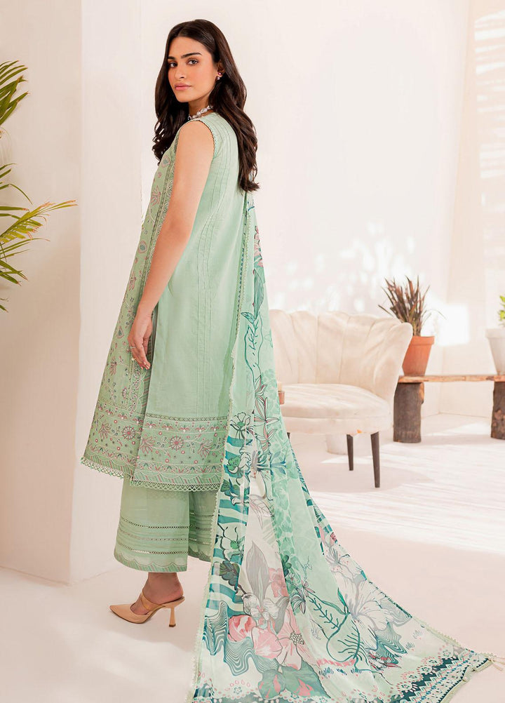 Mehek By Farasha Embroidered Lawn Suits Unstitched 3 Piece FDH23M D-09 Eden Bloom - Festive Collection