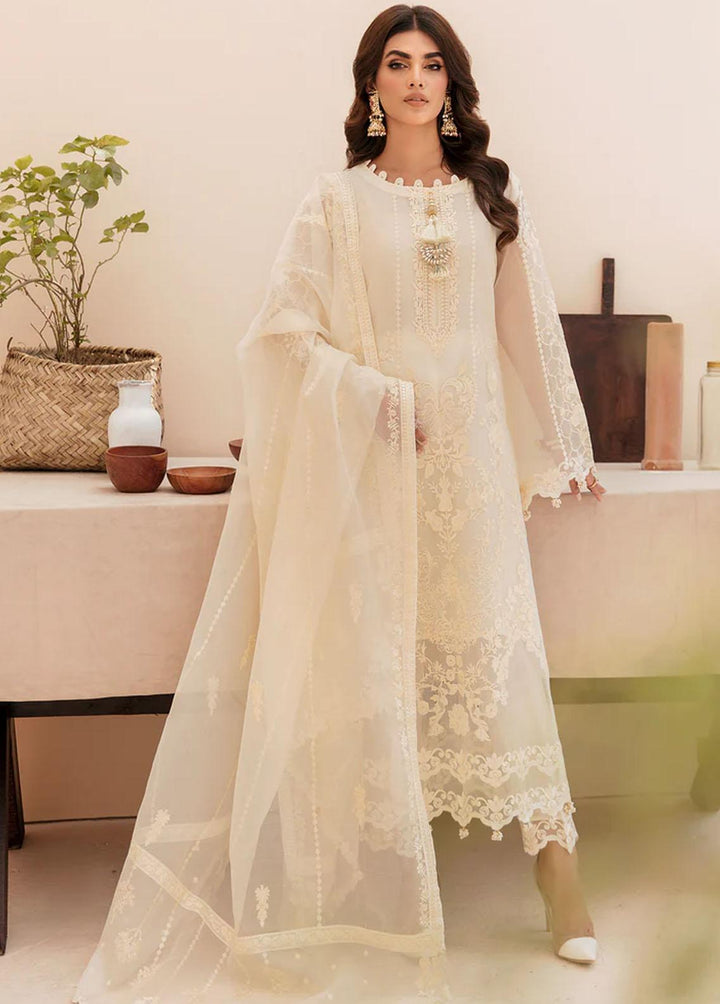 Meher-un-Nissa By Elegance Embroidered Cotton Net Suits Unstitched 3 Piece ELG23MF Naaz-B - Luxury Festive Collection