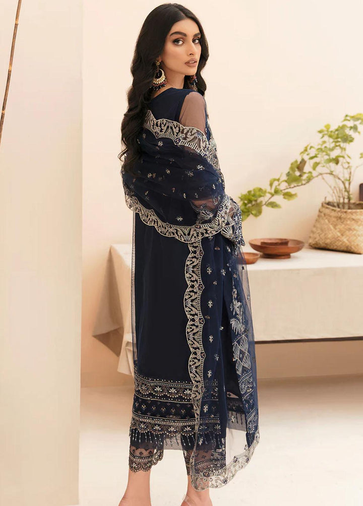 Meher-un-Nissa By Elegance Embroidered Net Suits Unstitched 3 Piece ELG23MF Reyah-A - Luxury Festive Collection
