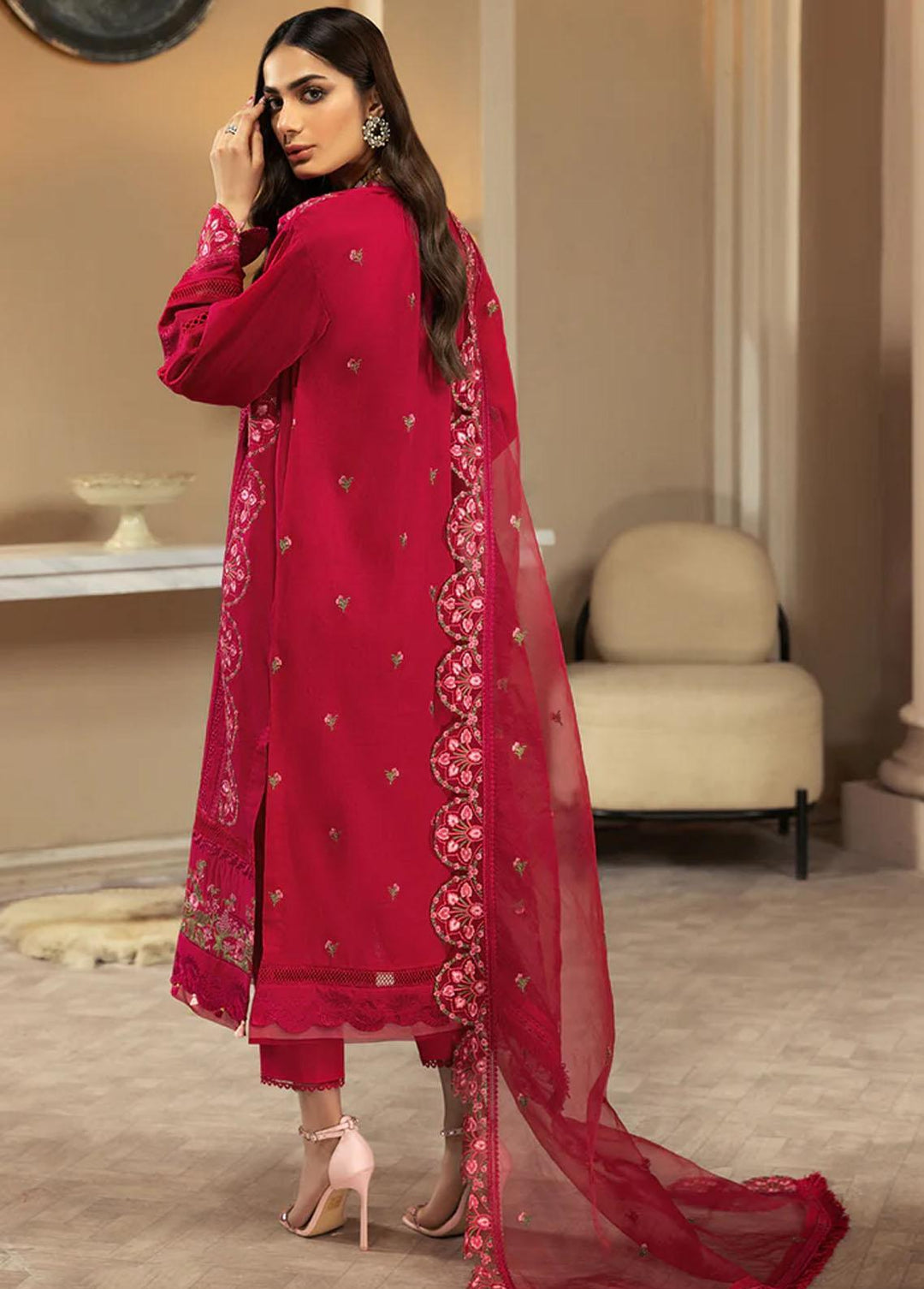 Meher-un-Nissa By Elegance Embroidered Lawn Suits Unstitched 3 Piece ELG233M MN-78 Florence - Luxury Collection