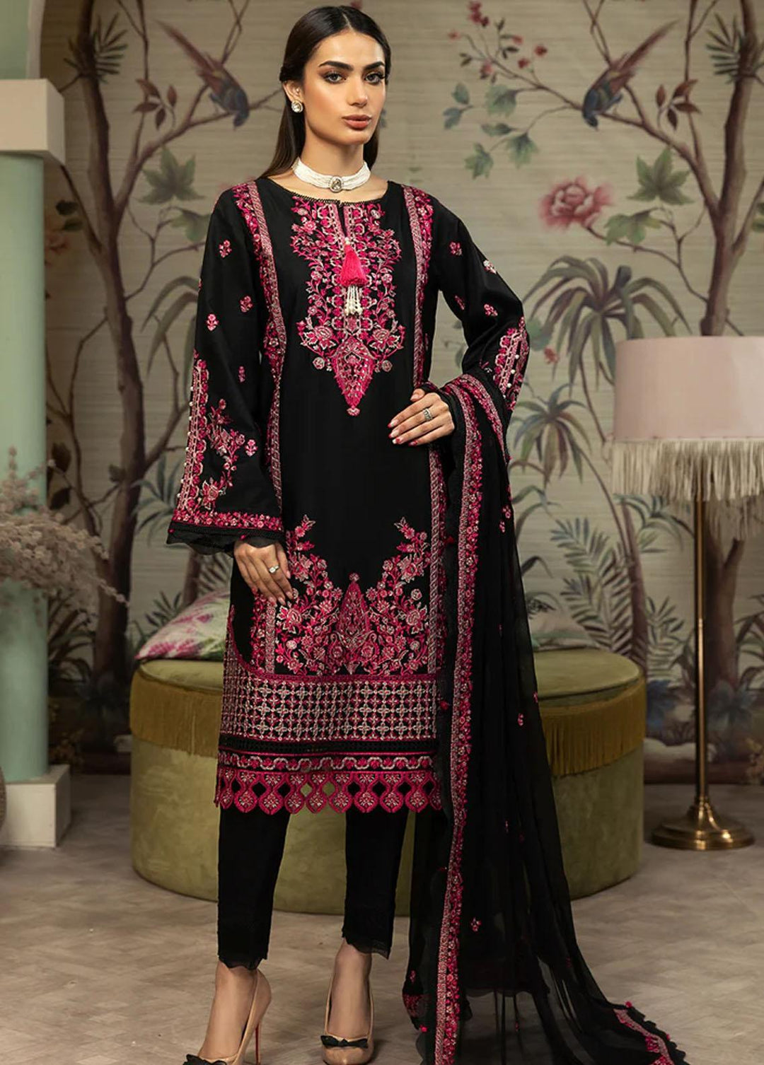 Meher-un-Nissa By Elegance Embroidered Lawn Suits Unstitched 3 Piece ELG233M MN-82 Alaya - Luxury Collection