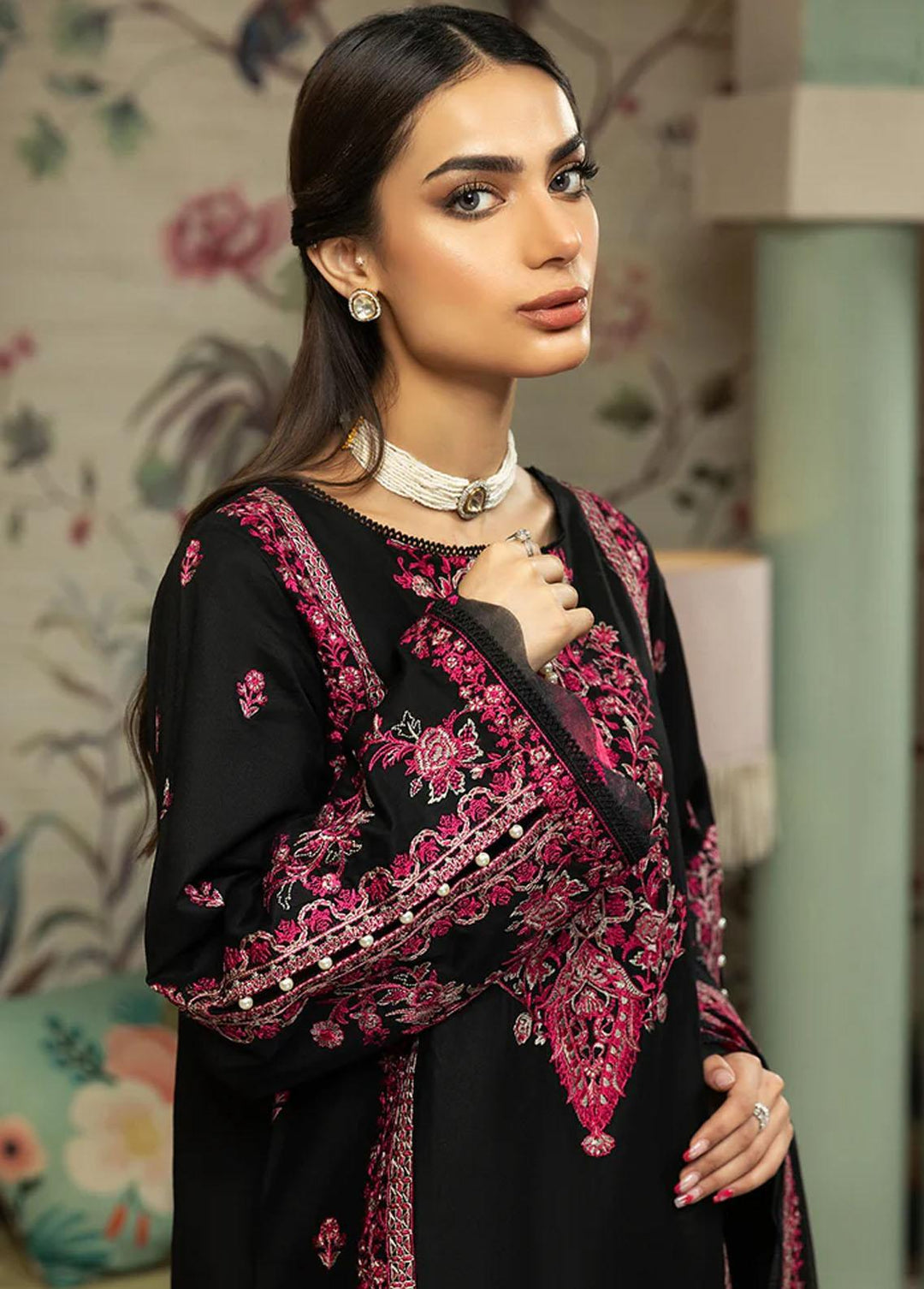 Meher-un-Nissa By Elegance Embroidered Lawn Suits Unstitched 3 Piece ELG233M MN-82 Alaya - Luxury Collection
