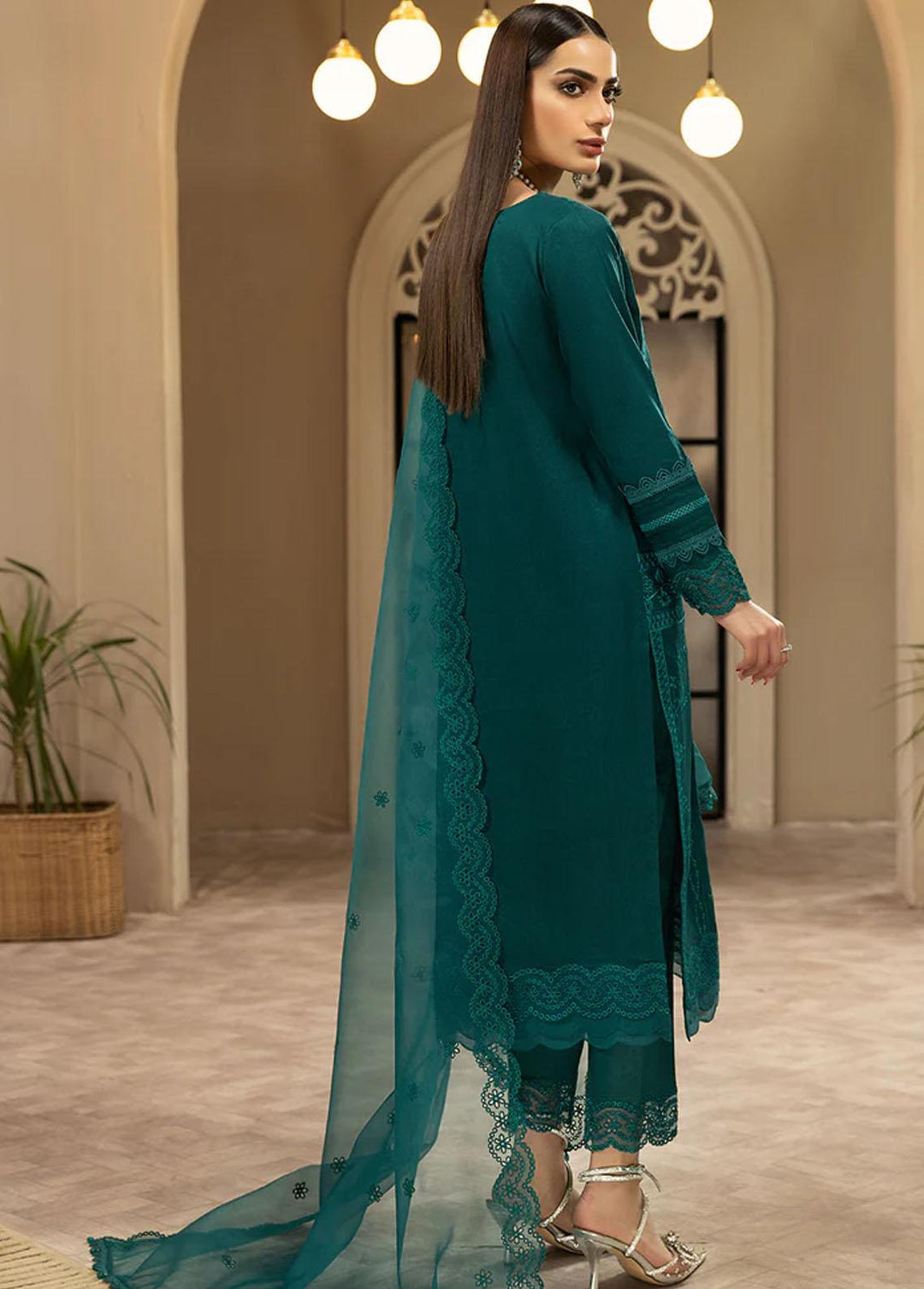 Meher-un-Nissa By Elegance Embroidered Lawn Suits Unstitched 3 Piece ELG233M MN-85 Amelia - Luxury Collection
