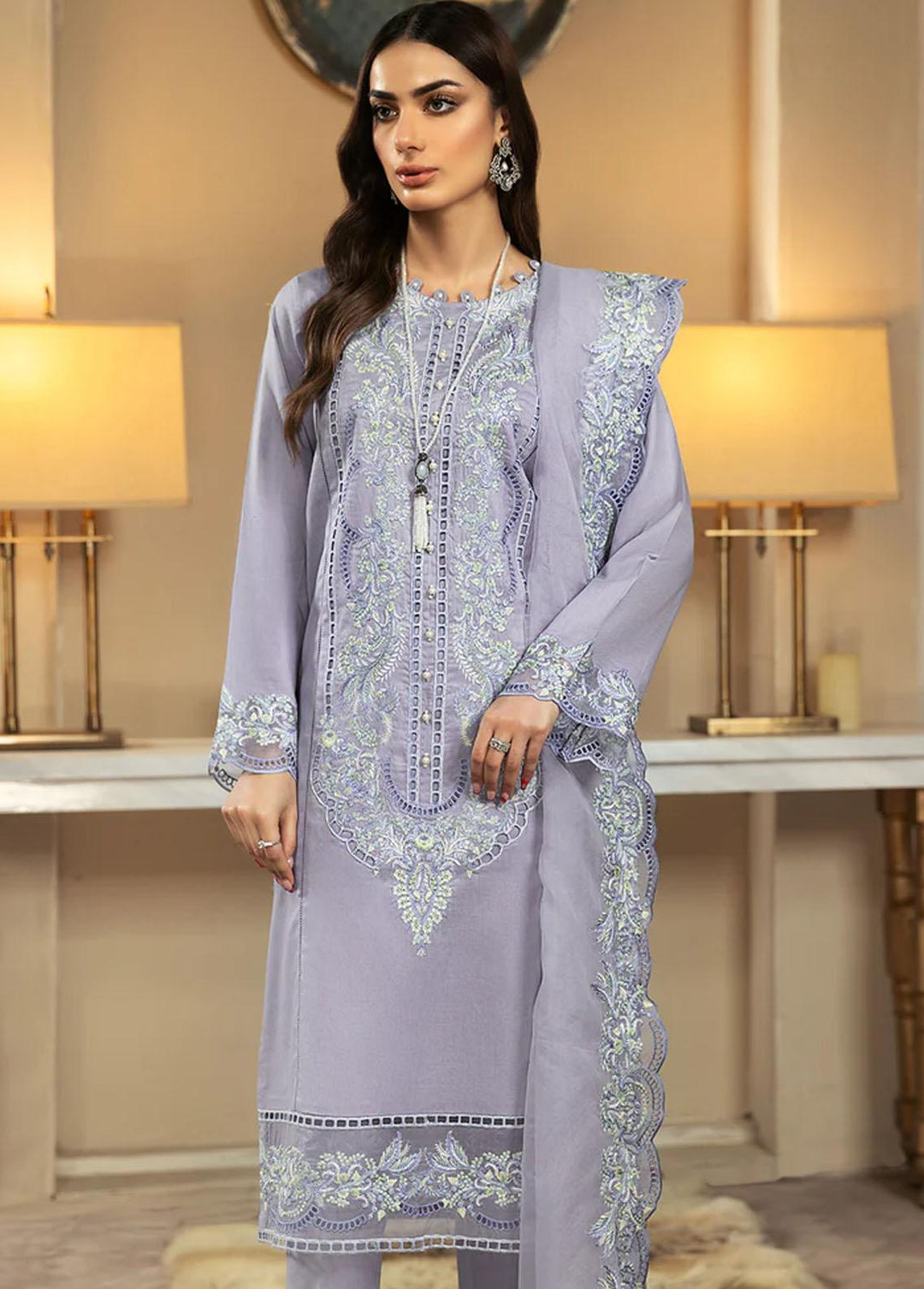 Meher-un-Nissa By Elegance Embroidered Lawn Suits Unstitched 3 Piece ELG233M MN-86 Celia - Luxury Collection