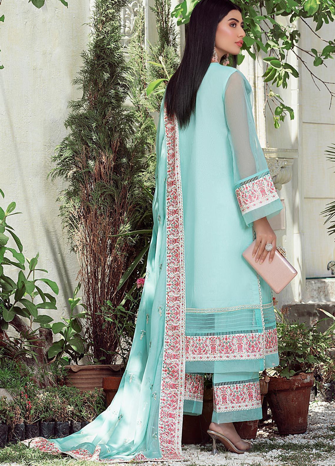 Meher un Nissa By Elegance Embroidered Organza Suits Unstitched 3 Piece ELG21MF 34 Fayroze - Festive Collection
