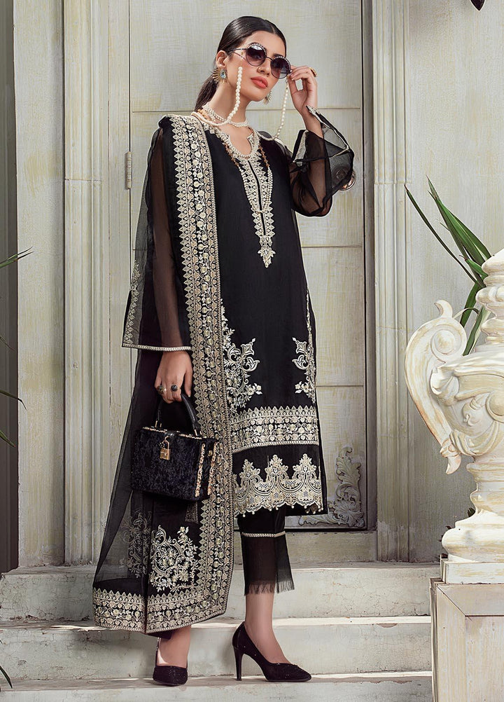 Meher un Nissa By Elegance Embroidered Organza Suits Unstitched 3 Piece ELG21MF 39 Eira - Festive Collection