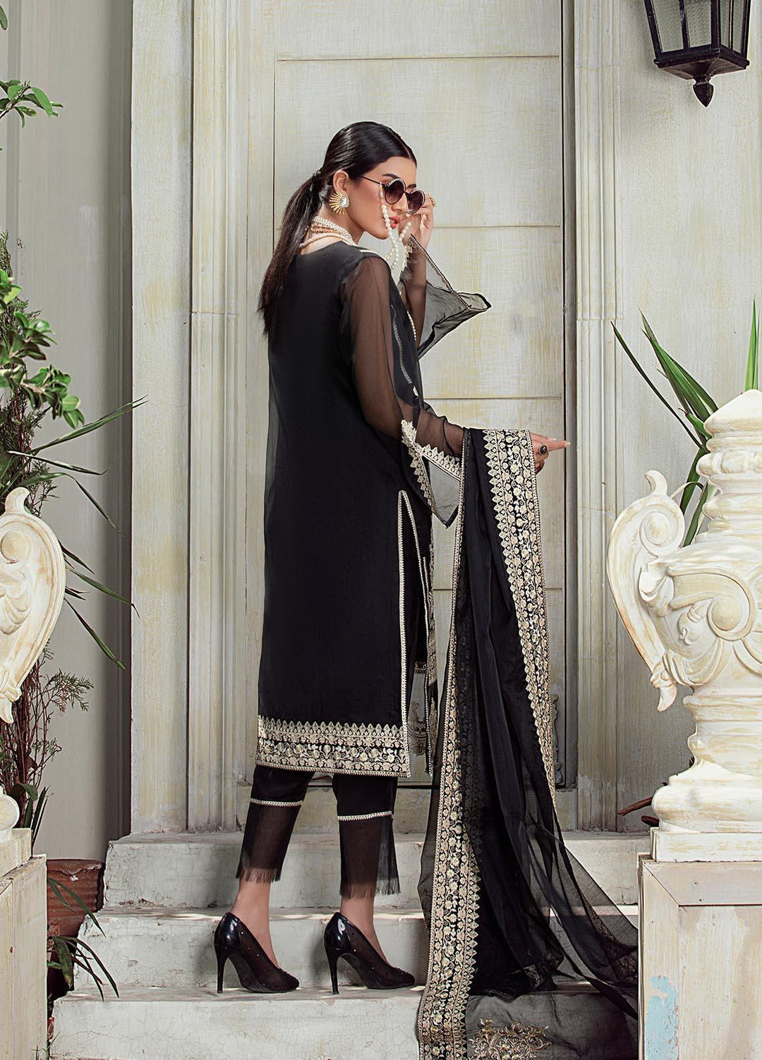 Meher un Nissa By Elegance Embroidered Organza Suits Unstitched 3 Piece ELG21MF 39 Eira - Festive Collection