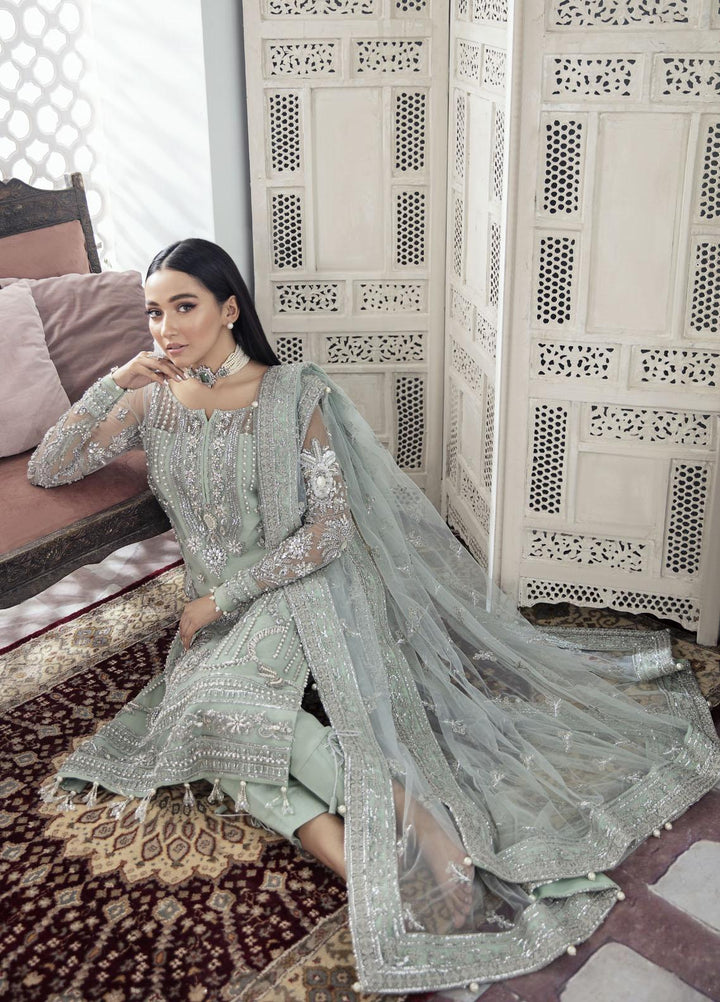 Gulaal Luxury Pret Embroidered Net 3 Piece Dress GL22MHR Zeba