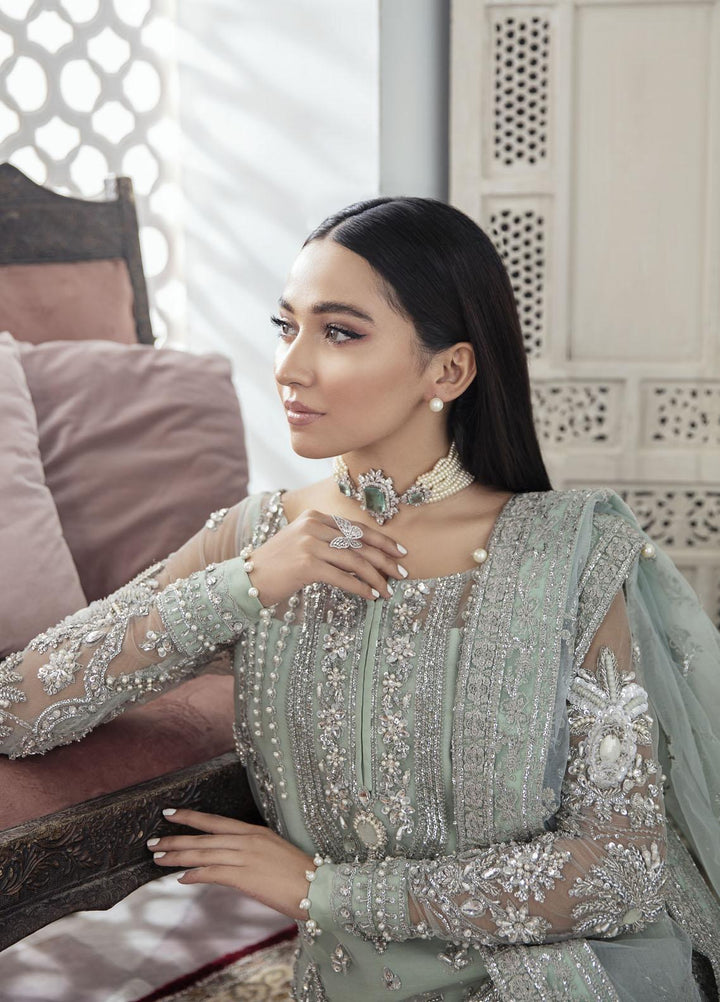 Gulaal Luxury Pret Embroidered Net 3 Piece Dress GL22MHR Zeba