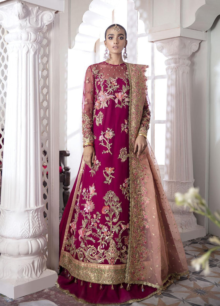 Gulaal Luxury Pret Embroidered Net 3 Piece Dress GL22MHR Chameli