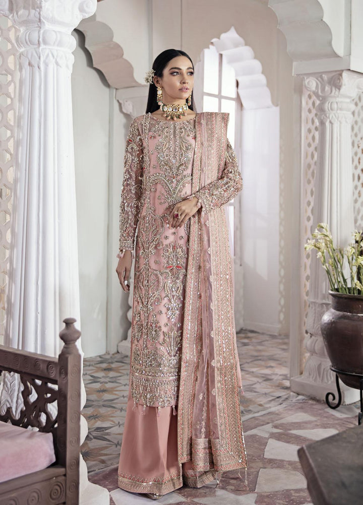 Gulaal Luxury Pret Embroidered Net 3 Piece Dress GL22MHR Arjumand