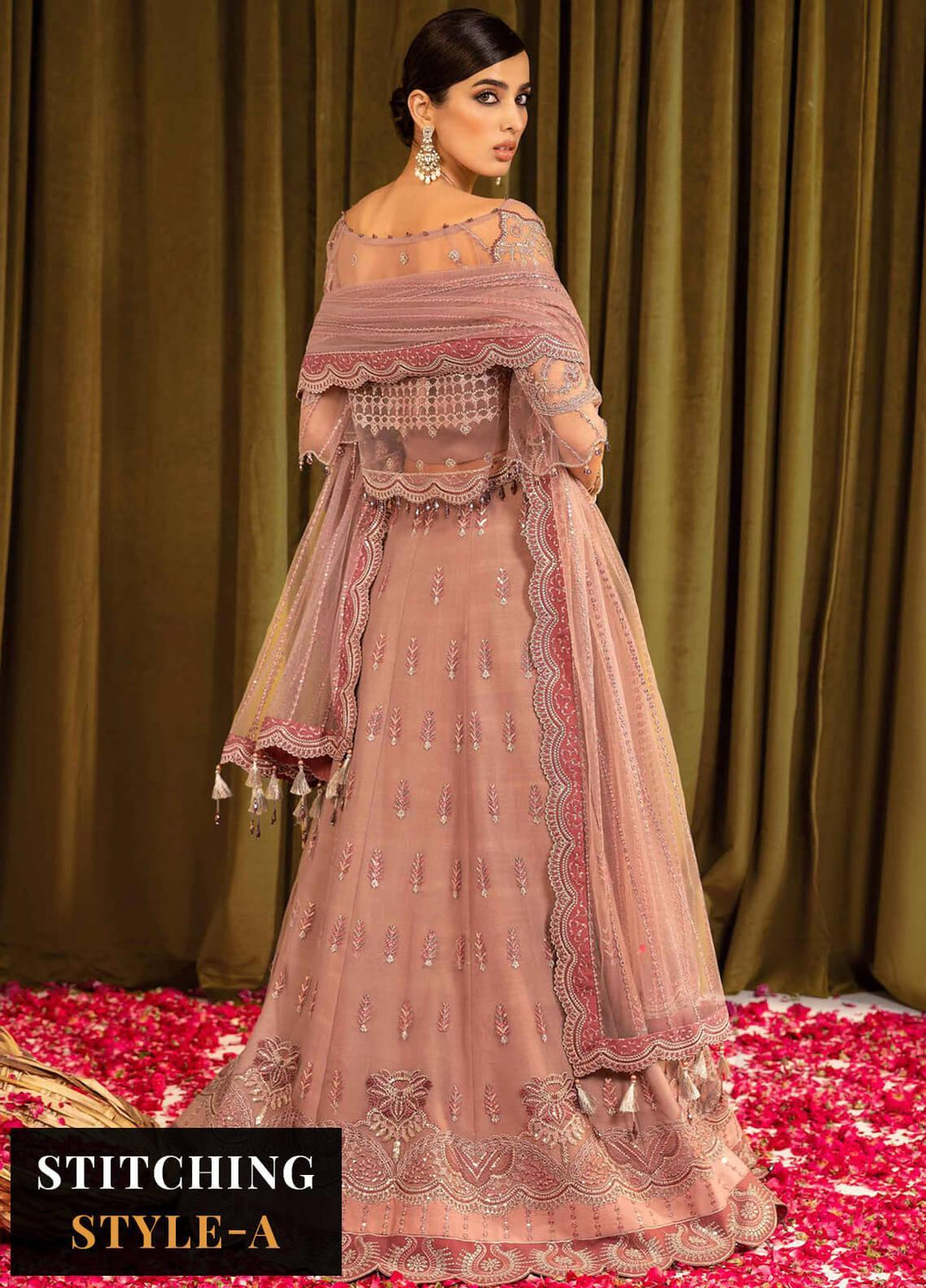 Mehfil-e-Uroos By Alizeh Fashion Embroidered Net Suits Unstitched 3 Piece AFB23MU D-06 Anamta - Festive Collection