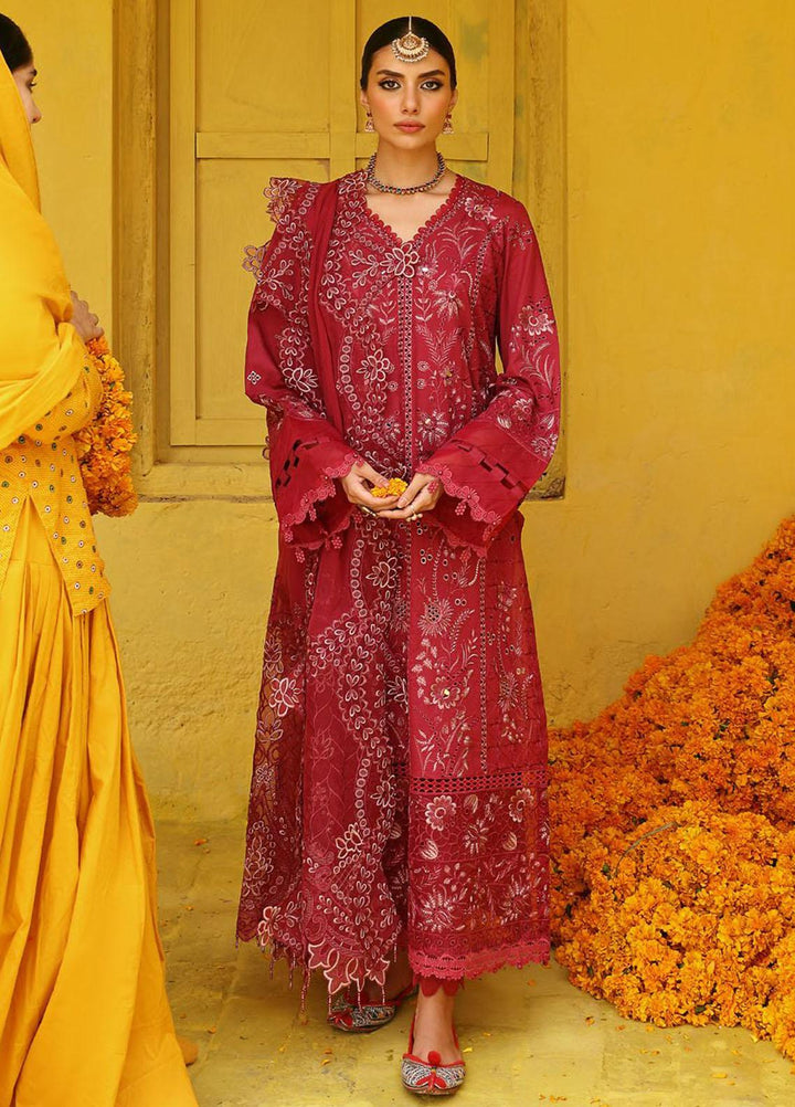 Mehmaan Nawazi By Nureh Embroidered Lawn Suits Unstitched 3 Piece NU23MN NDS-92 - Eid Collection