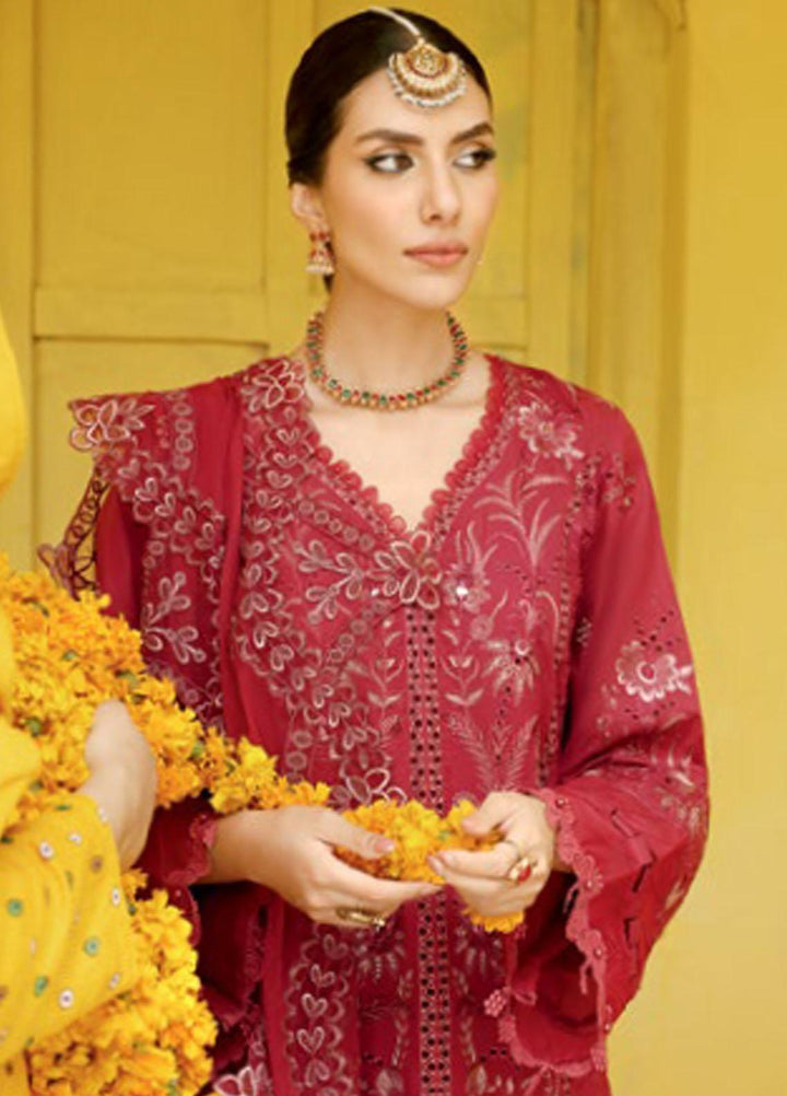 Mehmaan Nawazi By Nureh Embroidered Lawn Suits Unstitched 3 Piece NU23MN NDS-92 - Eid Collection
