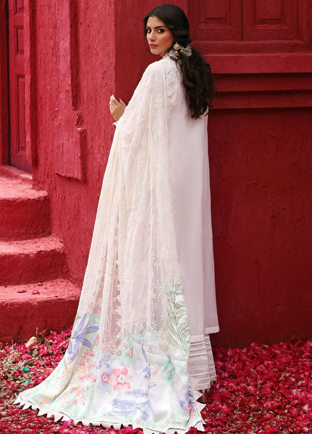 Mehmaan Nawazi By Nureh Embroidered Lawn Suits Unstitched 3 Piece NU23MN NDS-94 - Eid Collection