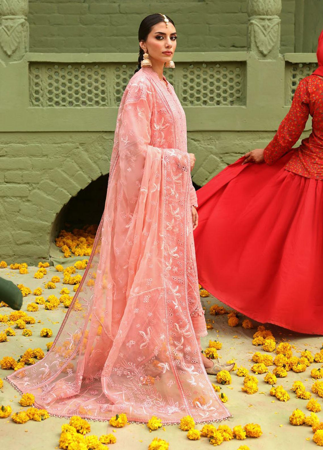 Mehmaan Nawazi By Nureh Embroidered Lawn Suits Unstitched 3 Piece NU23MN NDS-95 - Eid Collection