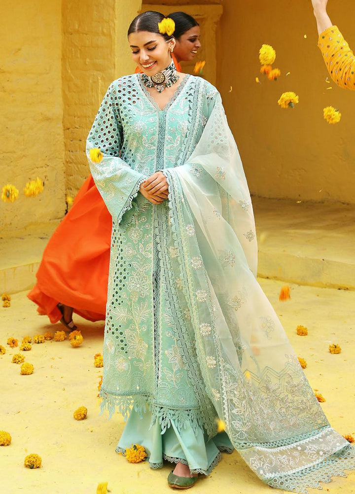 Mehmaan Nawazi By Nureh Embroidered Lawn Suits Unstitched 3 Piece NU23MN NDS-96 - Eid Collection