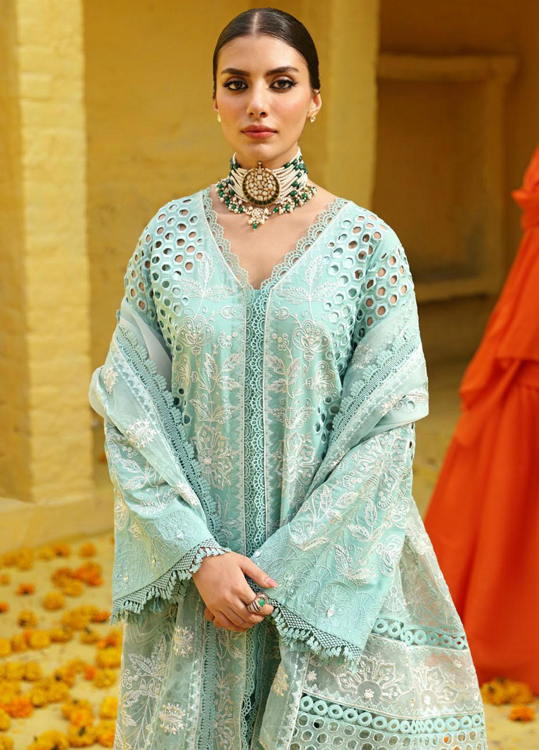 Mehmaan Nawazi By Nureh Embroidered Lawn Suits Unstitched 3 Piece NU23MN NDS-96 - Eid Collection