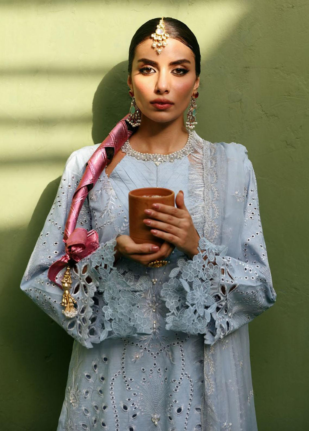 Mehmaan Nawazi By Nureh Embroidered Lawn Suits Unstitched 3 Piece NU23MN NDS-97 - Eid Collection