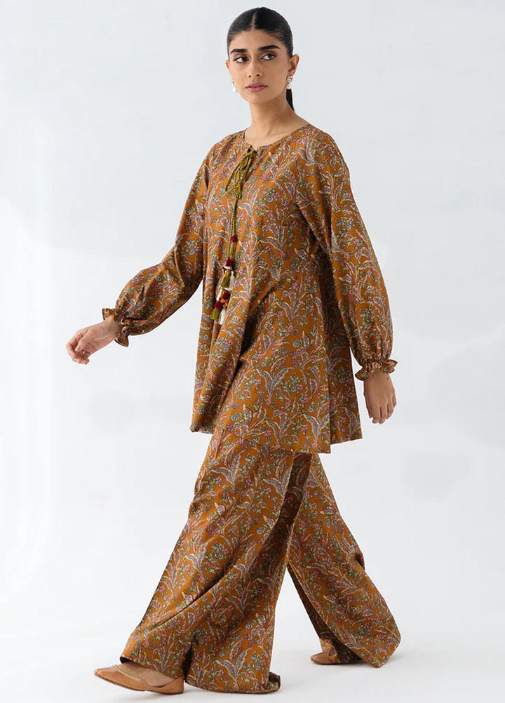 Mehr By Morbagh Printed Cambric Suits Unstitched 2 Piece MRB23MH MB1W23U08 Whimsical Sunrise - Winter Collection