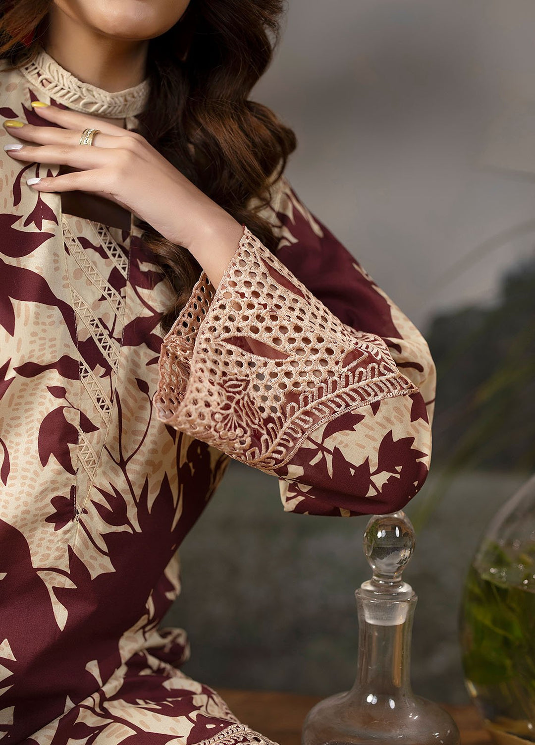 Mehr by Sahane Embroidered Lawn Suits Unstitched 3 Piece SNE24M CT-9002 Divine Splendor - Spring Summer Collection