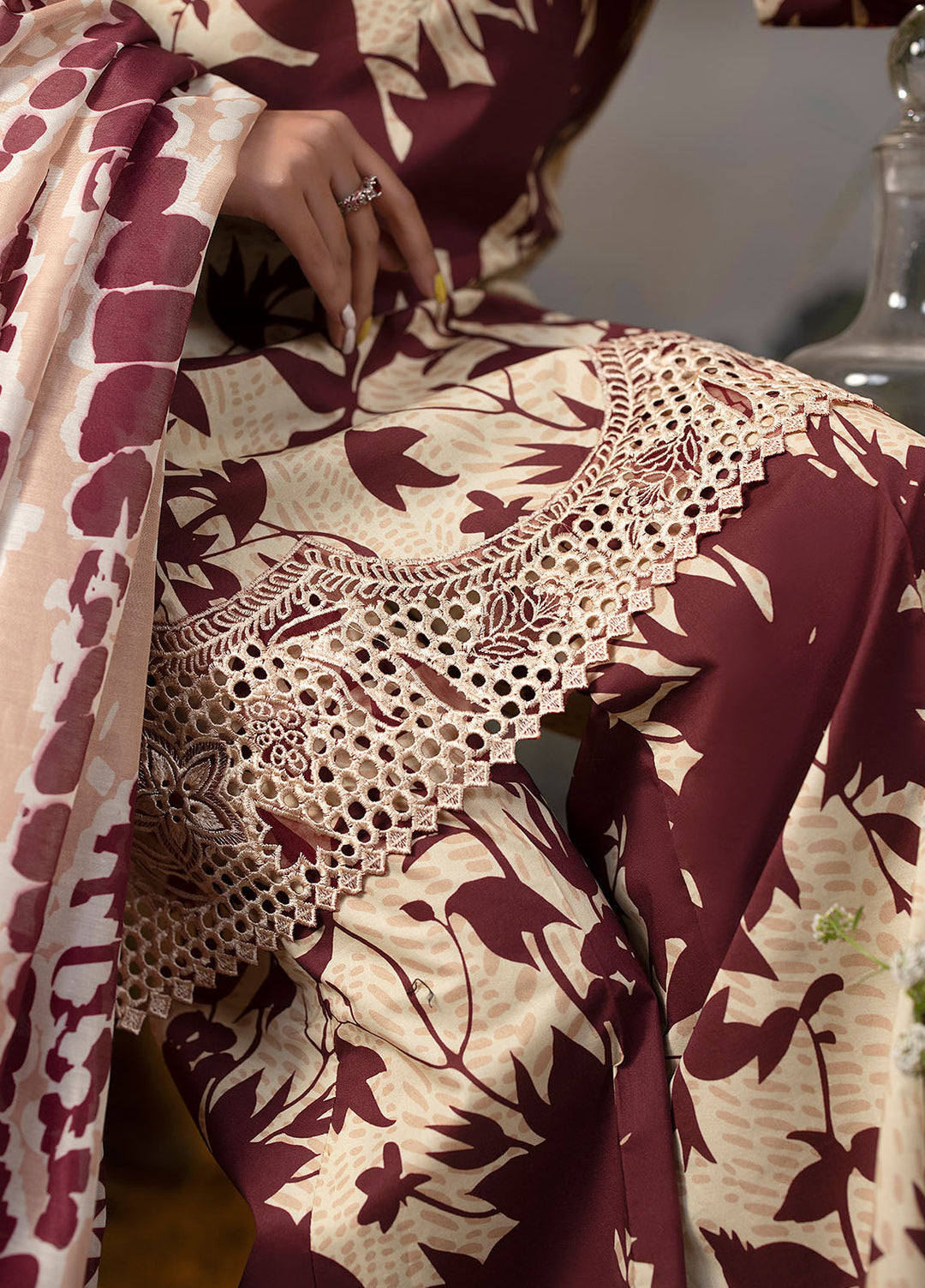 Mehr by Sahane Embroidered Lawn Suits Unstitched 3 Piece SNE24M CT-9002 Divine Splendor - Spring Summer Collection