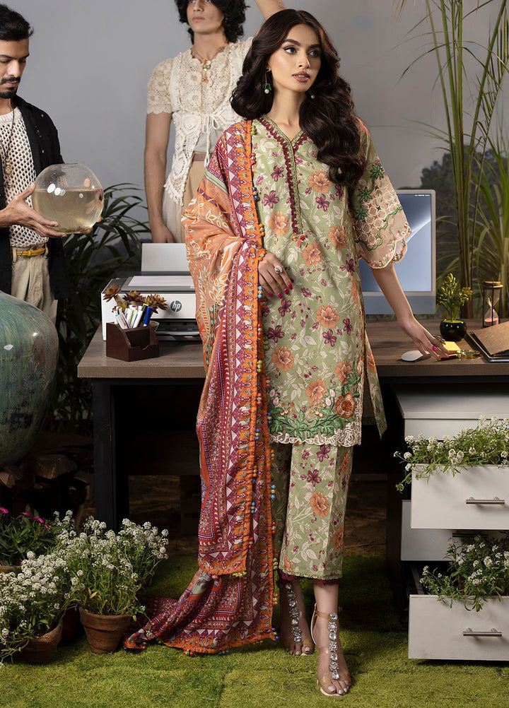 Mehr by Sahane Embroidered Lawn Suits Unstitched 3 Piece SNE24M CT-9003 Enchanted Gleam - Spring Summer Collection