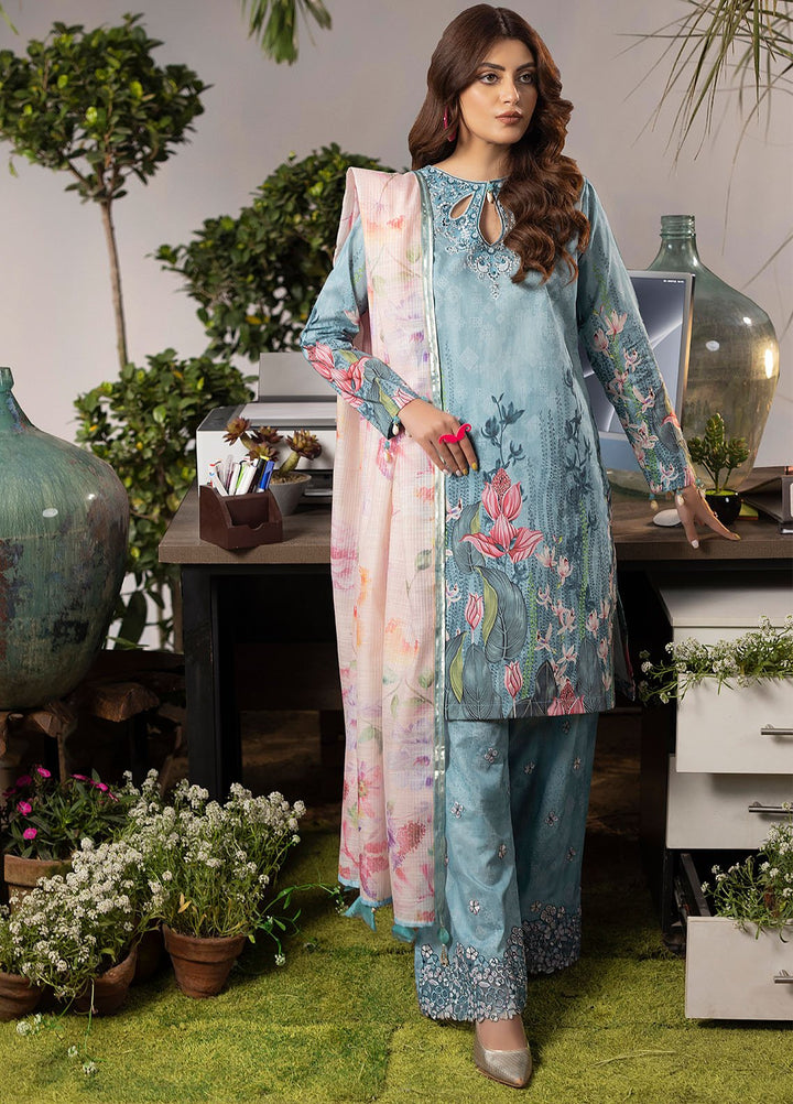 Mehr by Sahane Embroidered Lawn Suits Unstitched 3 Piece SNE24M CT-9004 Ethereal Spark - Spring Summer Collection