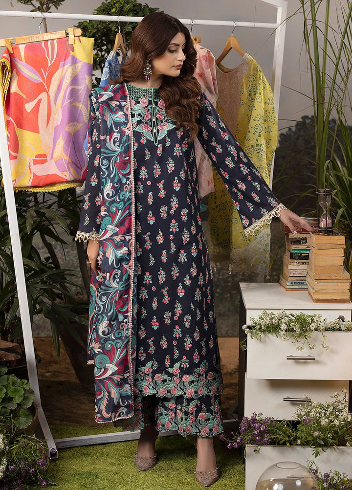 Mehr by Sahane Embroidered Lawn Suits Unstitched 3 Piece SNE24M CT-9006 Regal Glow - Spring Summer Collection