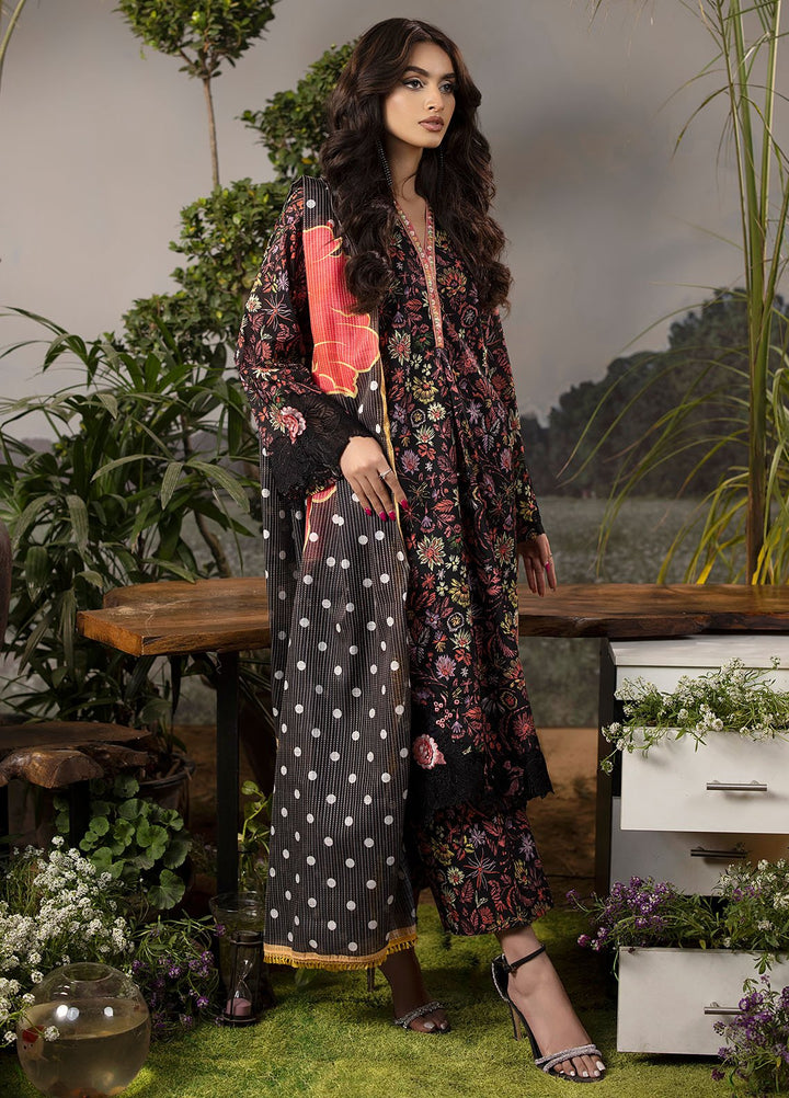 Mehr by Sahane Embroidered Lawn Suits Unstitched 3 Piece SNE24M CT-9008 Midnight Prism - Spring Summer Collection