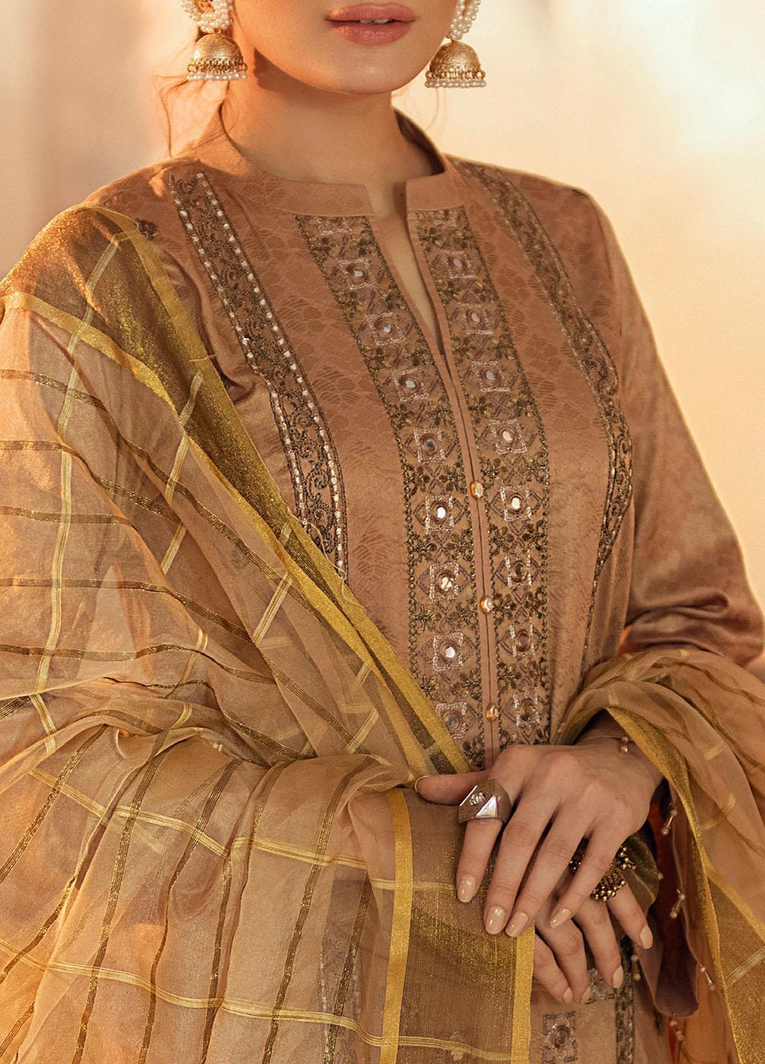 Mehr-e-Gul by Salitex Embroidered Banarsi Suits Unstitched 3 Piece SL21MG WK-00867 - Winter Collection