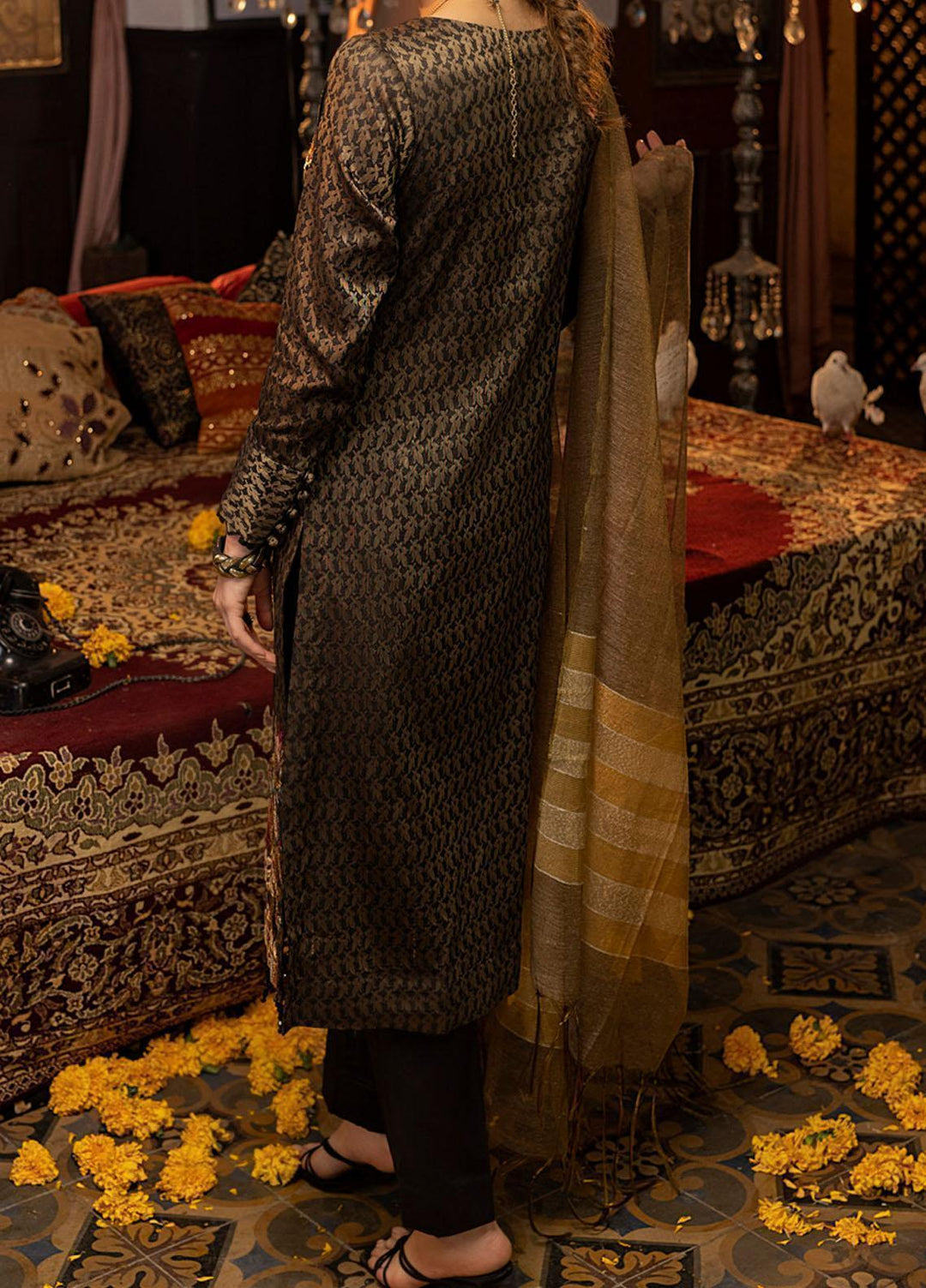 Mehr-e-Gul by Salitex Embroidered Banarsi Suits Unstitched 3 Piece SL21MG WK-00875 - Winter Collection