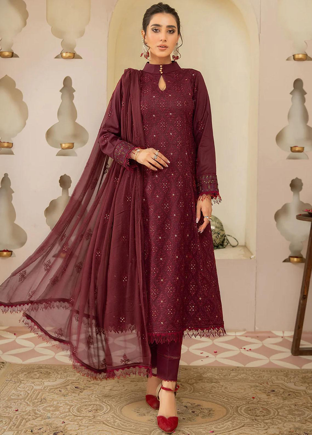 Mehr-E-Mah By Mahnur Embroidered Lawn Suits Unstitched 3 Piece MN23MM D-05 - Summer Collection