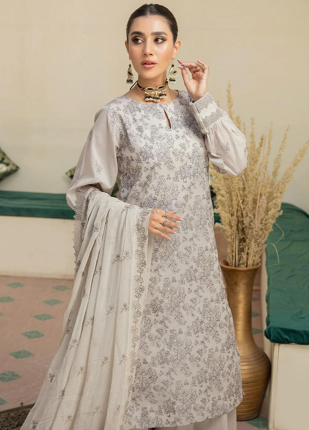 Mehr-E-Mah By Mahnur Embroidered Lawn Suits Unstitched 3 Piece MN23MM D-09 - Summer Collection