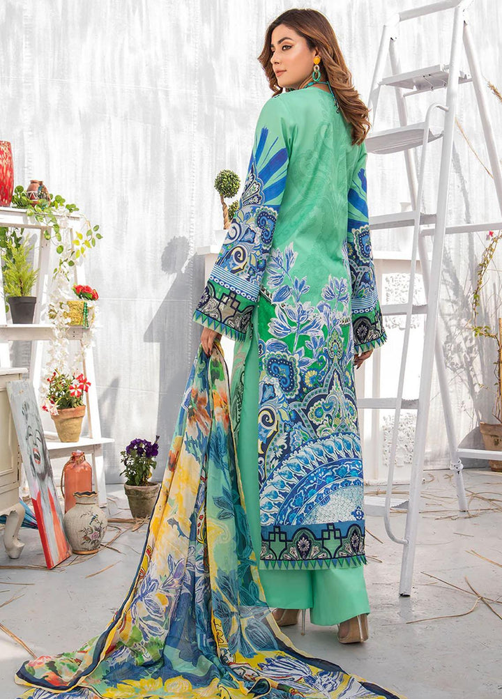 Mehr by Mirha Embroidered Lawn Suits Unstitched 3 Piece MR22M UFAQ - Festive Collection