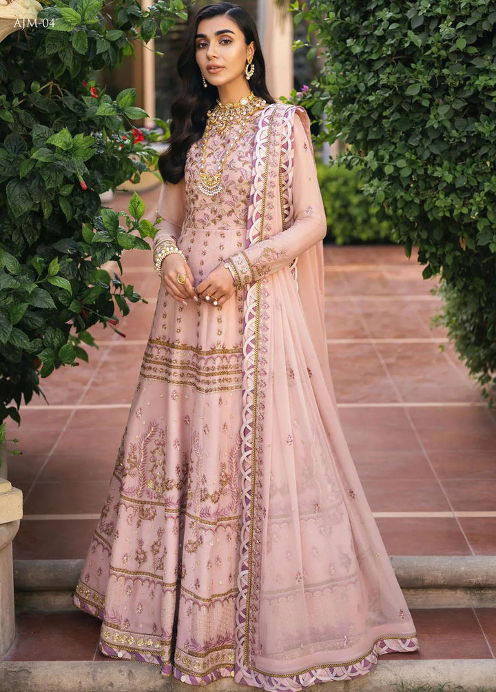 Mehr-o-Maah by Asim Jofa Embroidered Unstitched Suit 3 Piece AJ23MM AJM-04 - Luxury Festive Collection